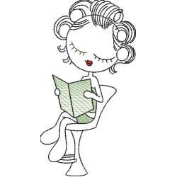 Stickdatei - Beauty Girls - Lockenwickler